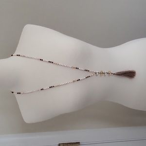 Beaded Boho Y Necklace